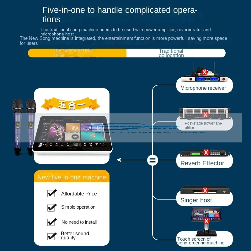 Караоке-плеер 15 6 дюймов 1T 4 в 1 4k выход доступная домашняя система ktv Smart выбор