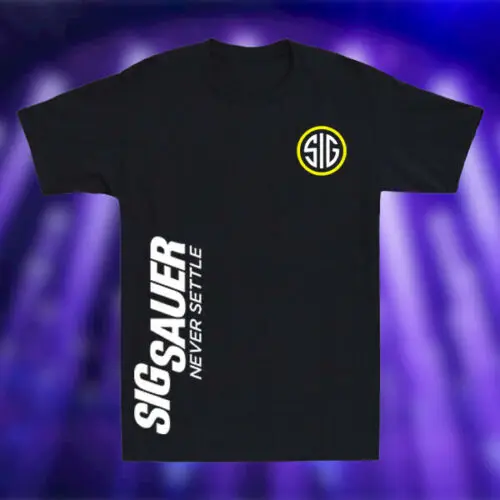 

New SIG SAUER Never Settle Men's T-shirt Logo