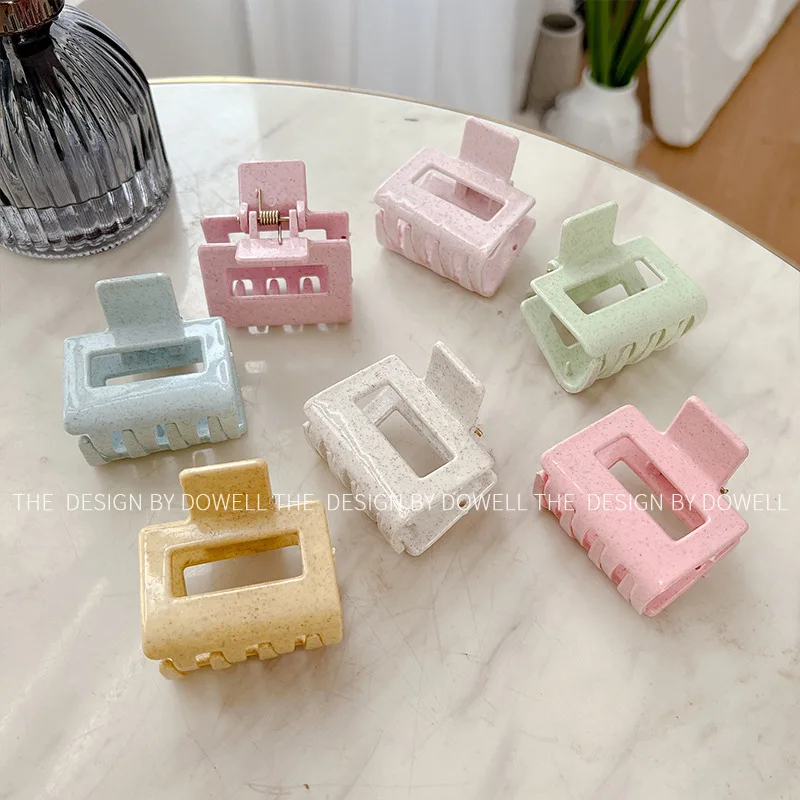 

Милые карамельные цвета, квадратные Матовые акриловые заколки для волос для женщин и девушек, модные пластиковые заколки для волос, заколки, аксессуары для волос