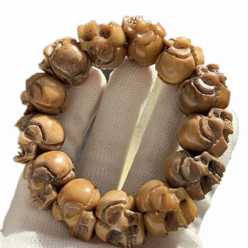 Старый рог оленя ручная работа труп туолин Будда бусины Xizang Linggu Wen браслет с