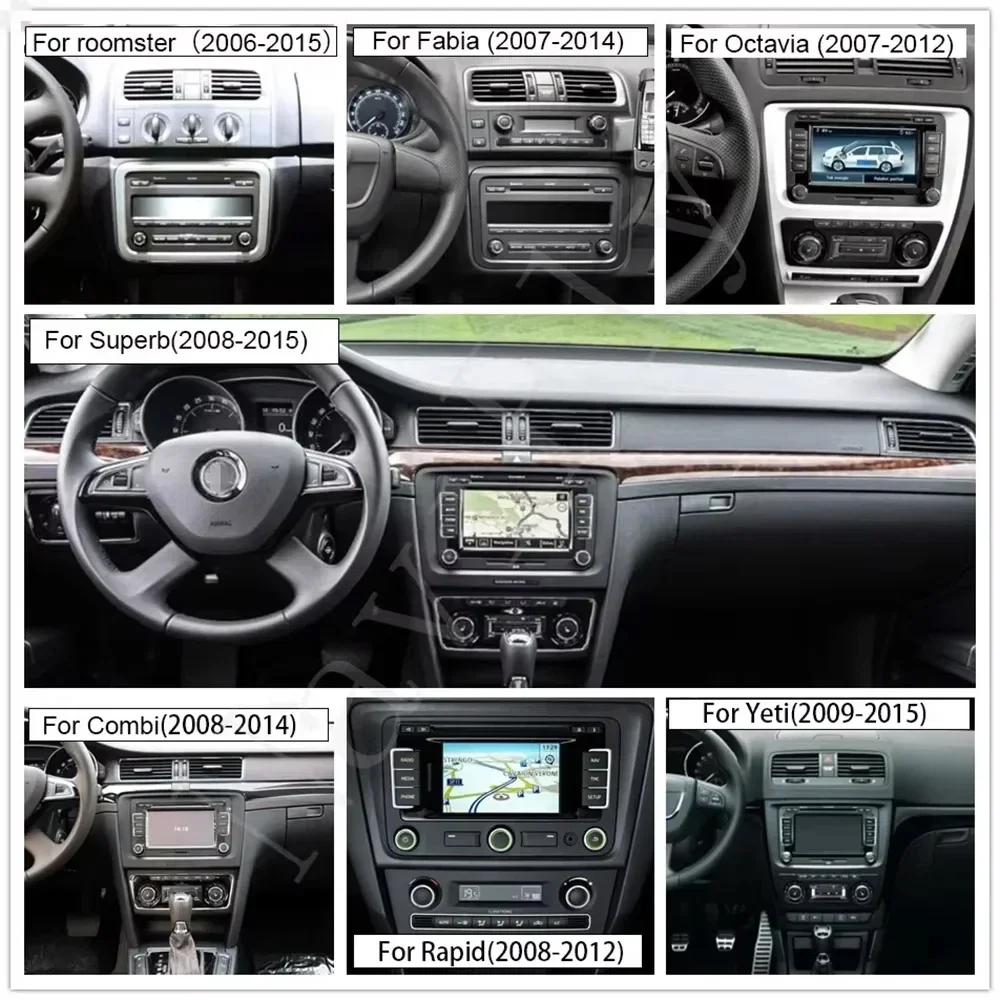Фото Автомобильное радио Android 15, для VW T5 Jetta Passat B6 Golf MK6 Tiguan Touran Scirocco Skoda Rapid Octavia Leon Wireless Carplay Auto №4