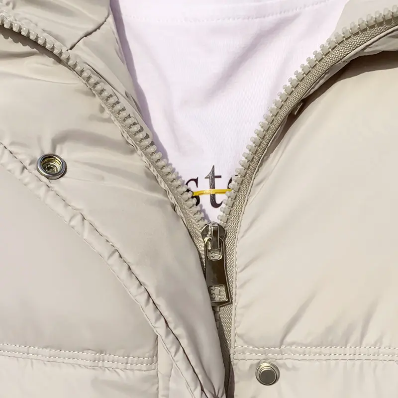 Solid Color Short Parka Coat for Fashion Big Pocket Hooded Loose Jackets Autumn Winter Women's Winter Coat Parkas Jacket Women