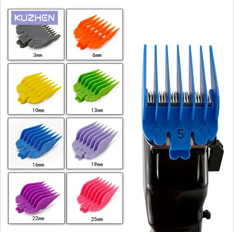 

1Set Universal Hair Clipper Limit Comb Guide Attachment Size Barber Replacement For Wahl 1.5/3/4.5/6/10/13/16/19/22/25mm