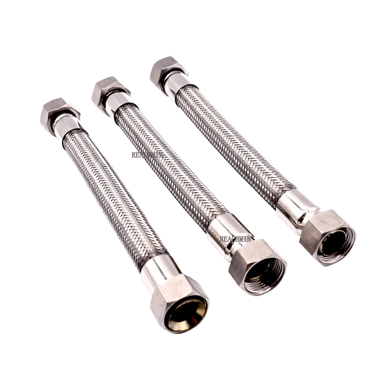 

1/8 1/4 3/8 1/2 3/4 1 1-1/4 2 Inch Stainless Steel Bathroom Toilet Water Weaved Plumbing Hose Connect Corrugated Pipes