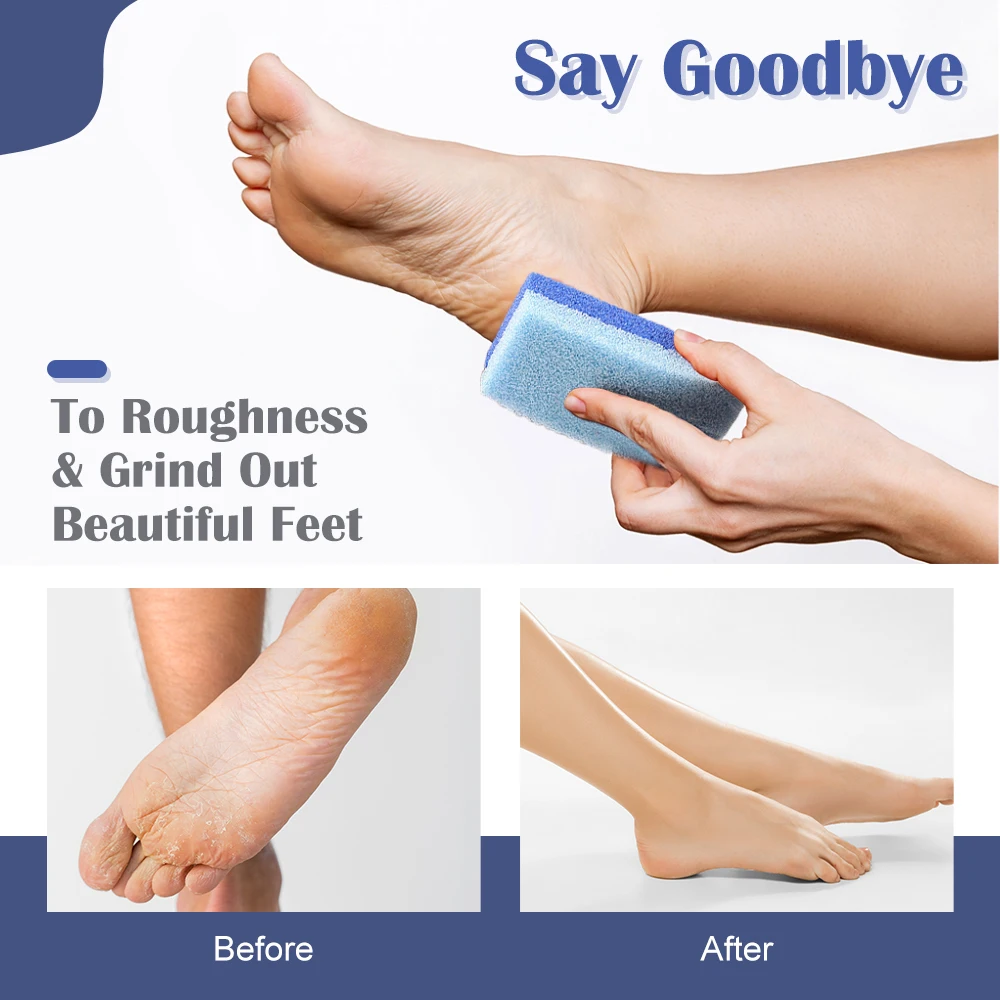 

1pc Reusable Foot Pumice Sponge Stone Callus Exfoliate Hard Skin Remove Pedicure Scrubber Foot Care Tool Scrub Manicure Tools