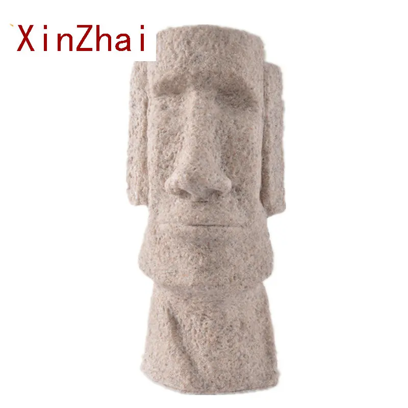 

Статуэтка Vilead в виде пасхального острова Moai, статуэтки пукао, скульптуры на Пасхальный день, креативный винтажный домашний декор