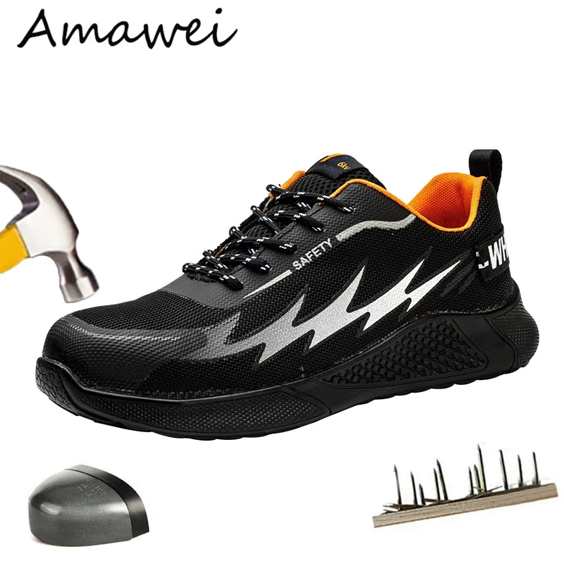 

Amawei мужские походные ботинки стальной носок рабочие ботинки женская спортивная защитная обувь мужские ботинки мужские кроссовки обувь D936