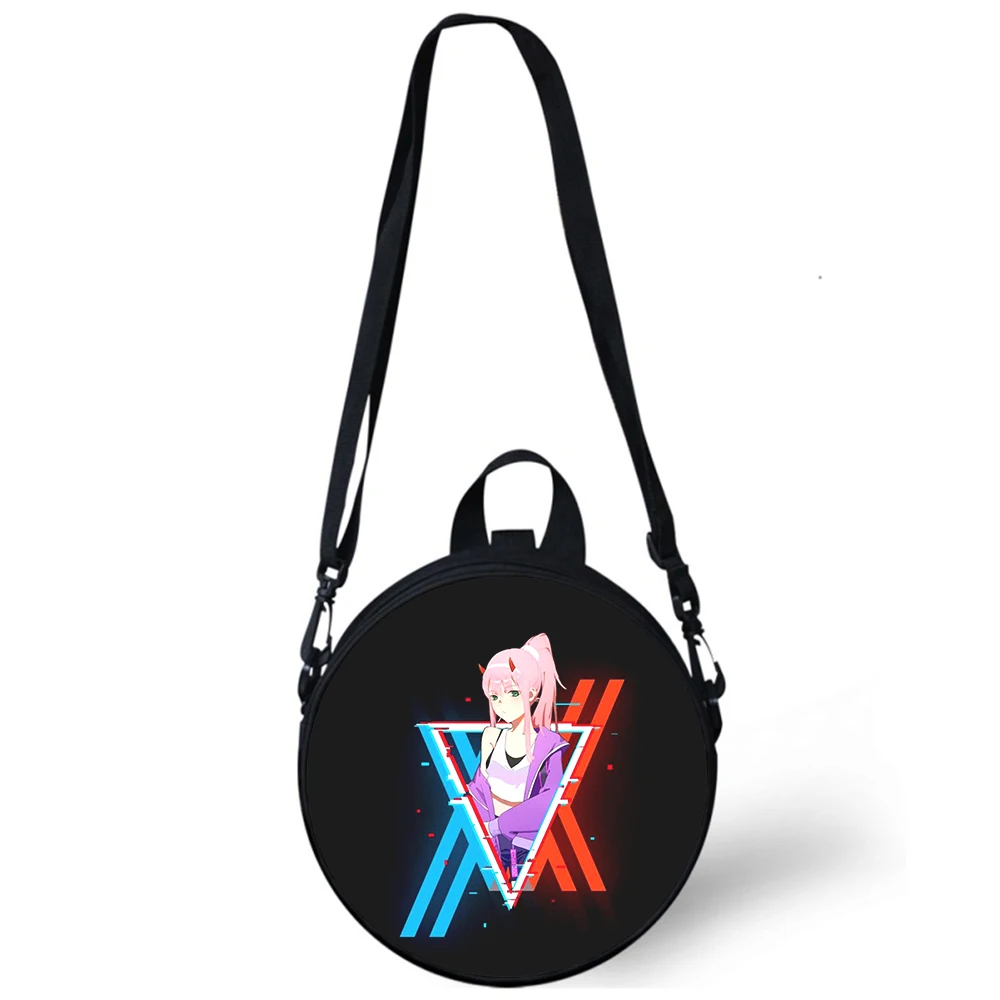 DARLING in the FRANXX Anime Child kindergarten Bag 3D Print Crossbody Shoulder Bags School Women Mini Round Bagpacks Rugtas Bag