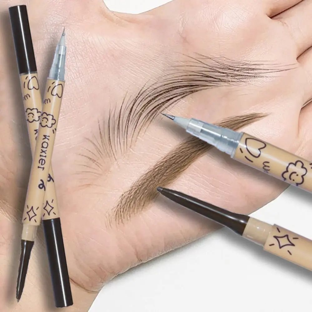 

2 In1 Liquid Eyebrow Tattoo Pencil 0.01 Ultra Thin Double Head Sweat-proof Easy To Color Water Brow Gel Pen Eyes Cosmetic Makeup