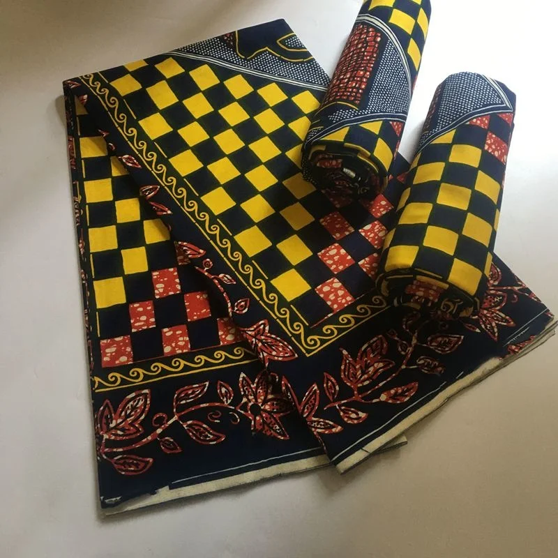 

2022 New Hot Sale African Wax Fabric Cotton Material Nigerian Ankara Block Print Batik Dutch High Quality Sewing Cloth