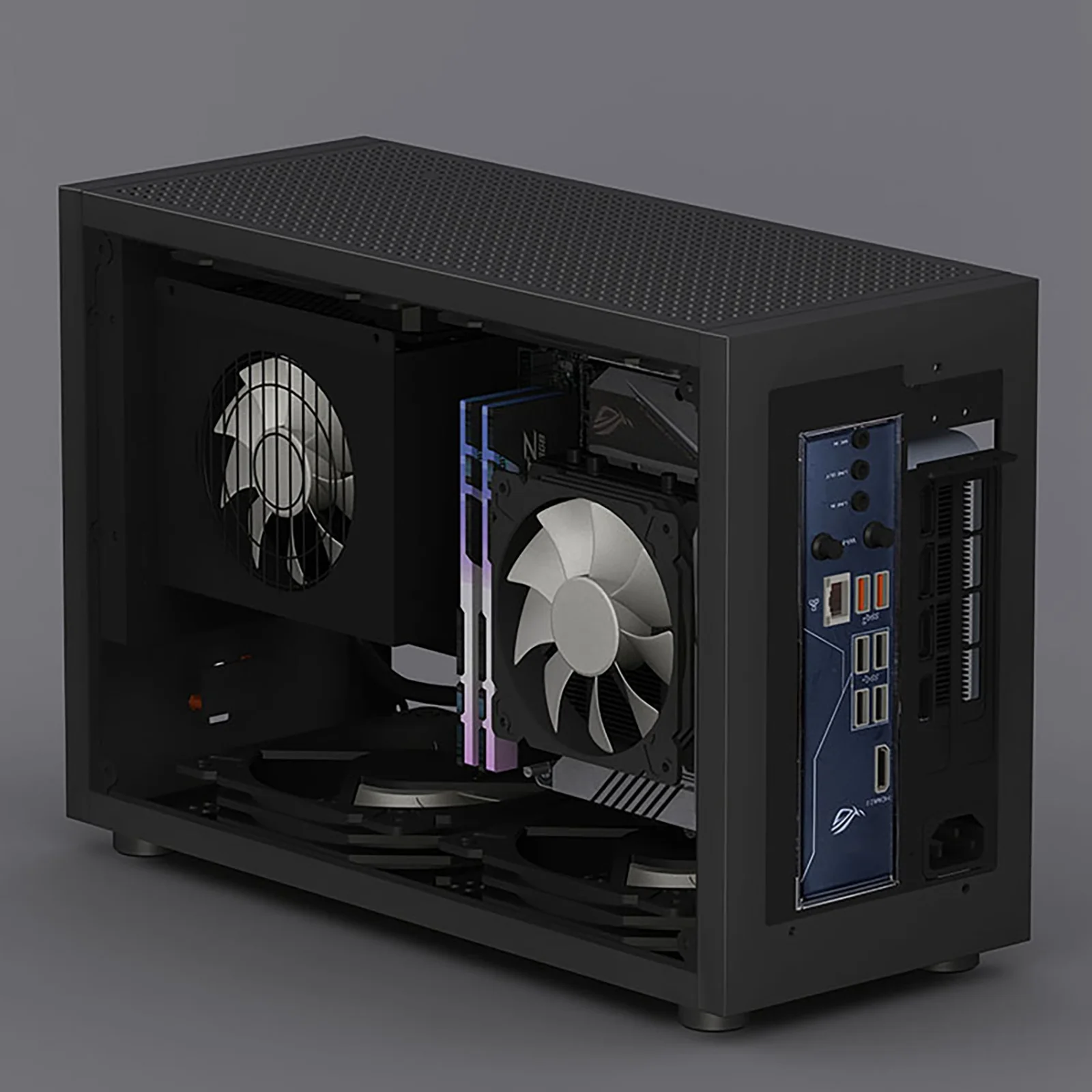 

FOR Geeek M5 A4 Mini Itx Side Transparent 240 Water-cooled Small Chassis SFX Power Portable Small Computer Host 140*340*220mm