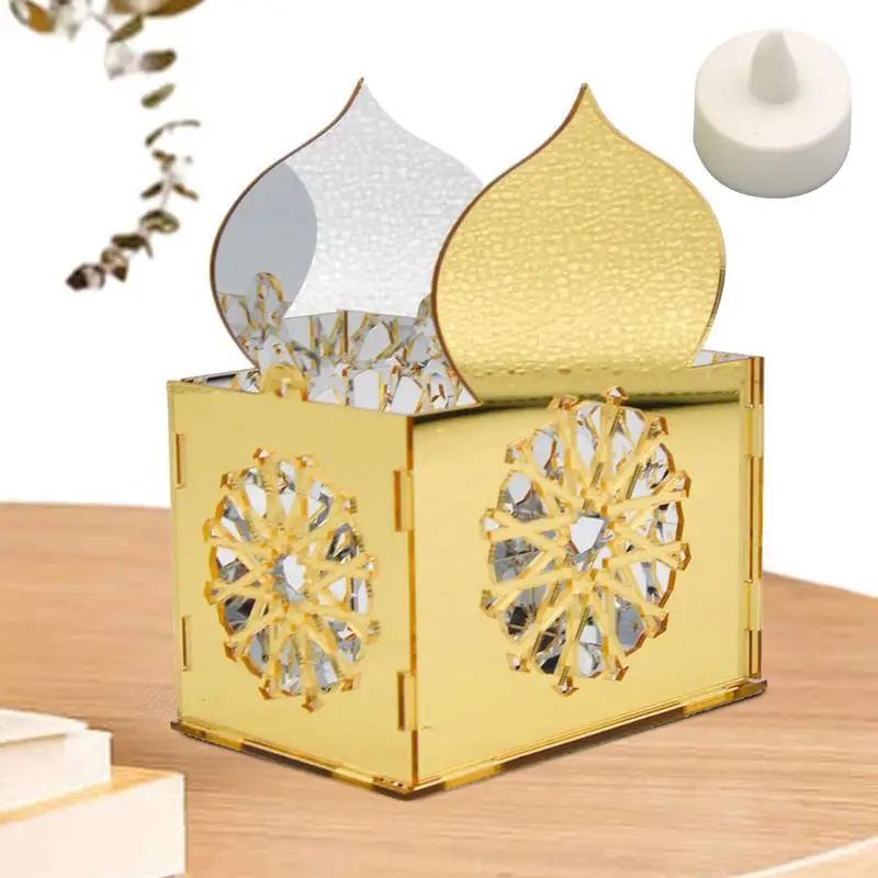 

Creative Eid 3D Acrylic Mirror Ornaments Table Decoration Lantern Decorations Home Decor Eid Al Fitr Festive Party Gift