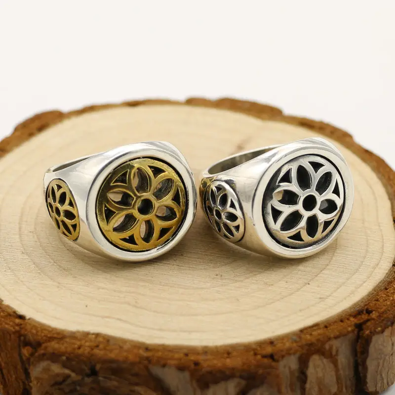 Красивое мужское кольцо ручной работы из стерлингового серебра S925 пробы в стиле