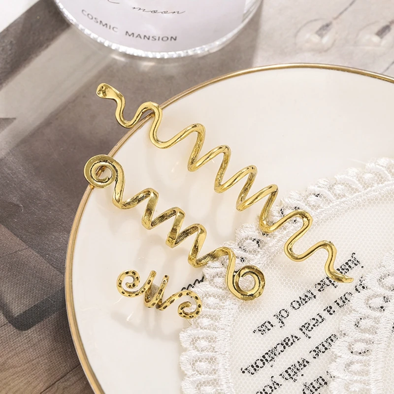 6pcs Spiral Hair Pins Twist Accessories Metal Clips Braids for Styling DIY Tool 3 Sizes 27RC | Красота и здоровье