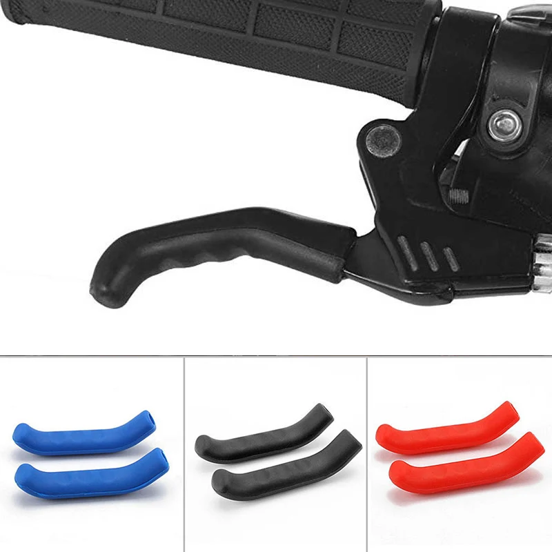 1 Pair Silicone Cover Protector Removable Handlebar Grip Cover Mountain Bike Handle Bar Grip Wrap Bicycle Brake Lever Non-slip