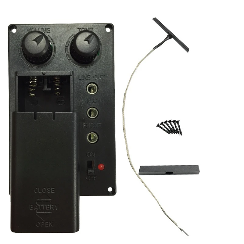 

DIY Violin Accessories 4/4 Electric Violin Piezo 4G 3D 2A 1E Violin Soft Piezo Holder Screws Violin Preamp SET