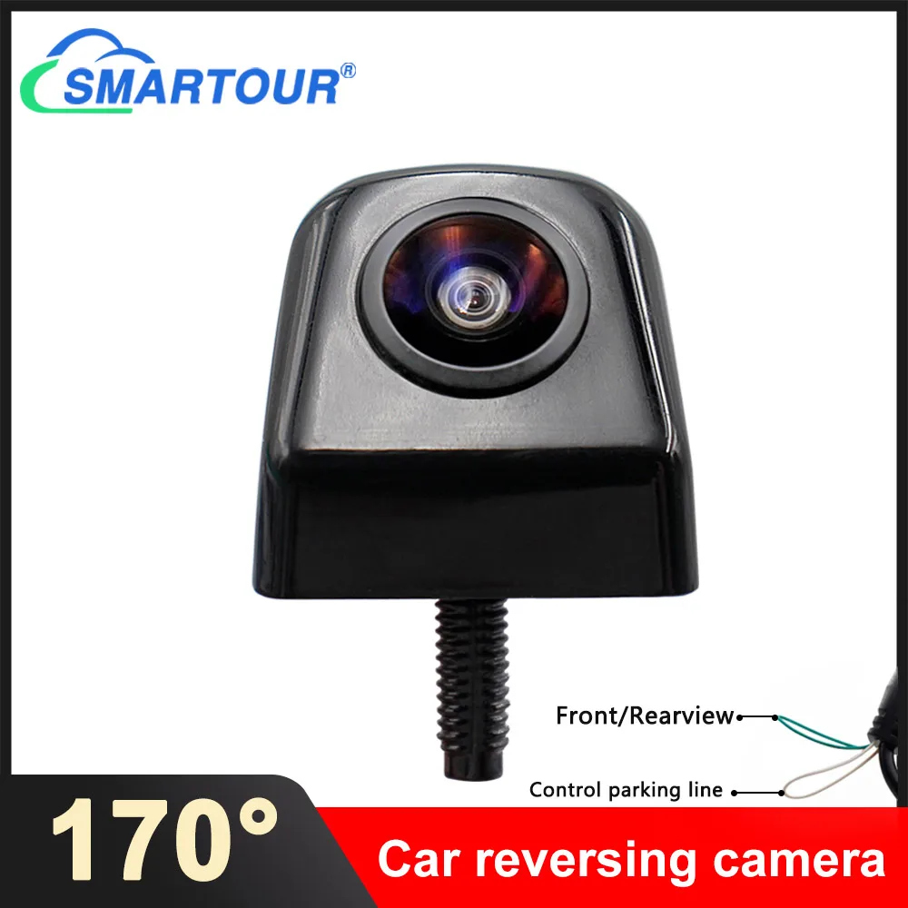 

Smartour 170 Degree Reverse Camera Rear View Car Front Camera Night Vision Black Metal Shell For Parking Monitor CCD HD Video