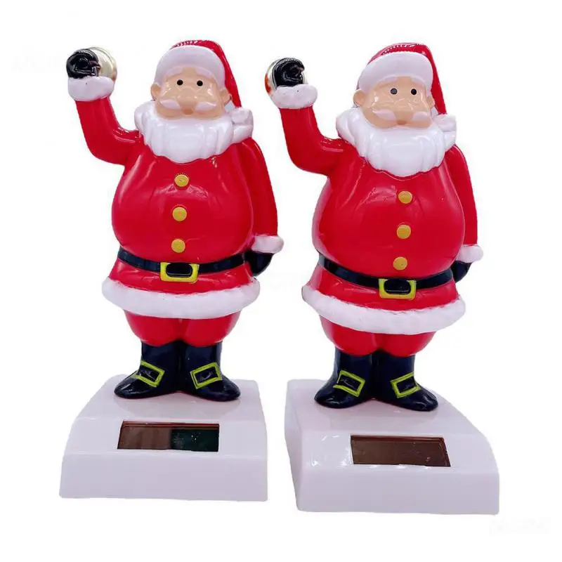 

Креативная солнечные качели кукла, трясущая головой Санта Клауса, украшение автомобиля, мультяшный подарок, автомобильные аксессуары, Декор, рождественские украшения