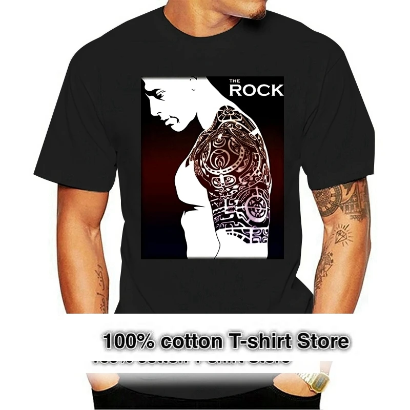 Brand T Shirt Men Dwayne Johnson The Rock Tattoo Men's Shirts Men Clothes Novelty Cool