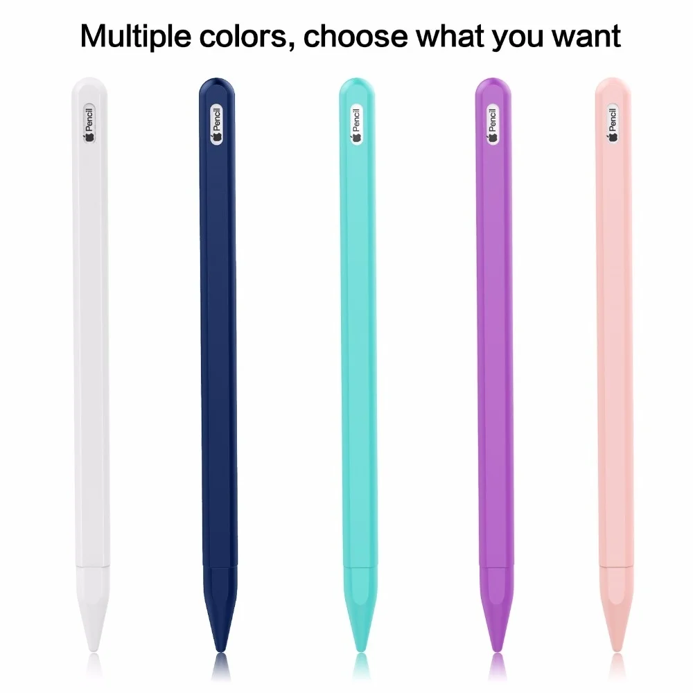 

Чехол подходит для Apple Pencil 2 выпуска 2018, [2 шт.] нескользящий Силиконовый чехол + наконечник, мягкий чехол