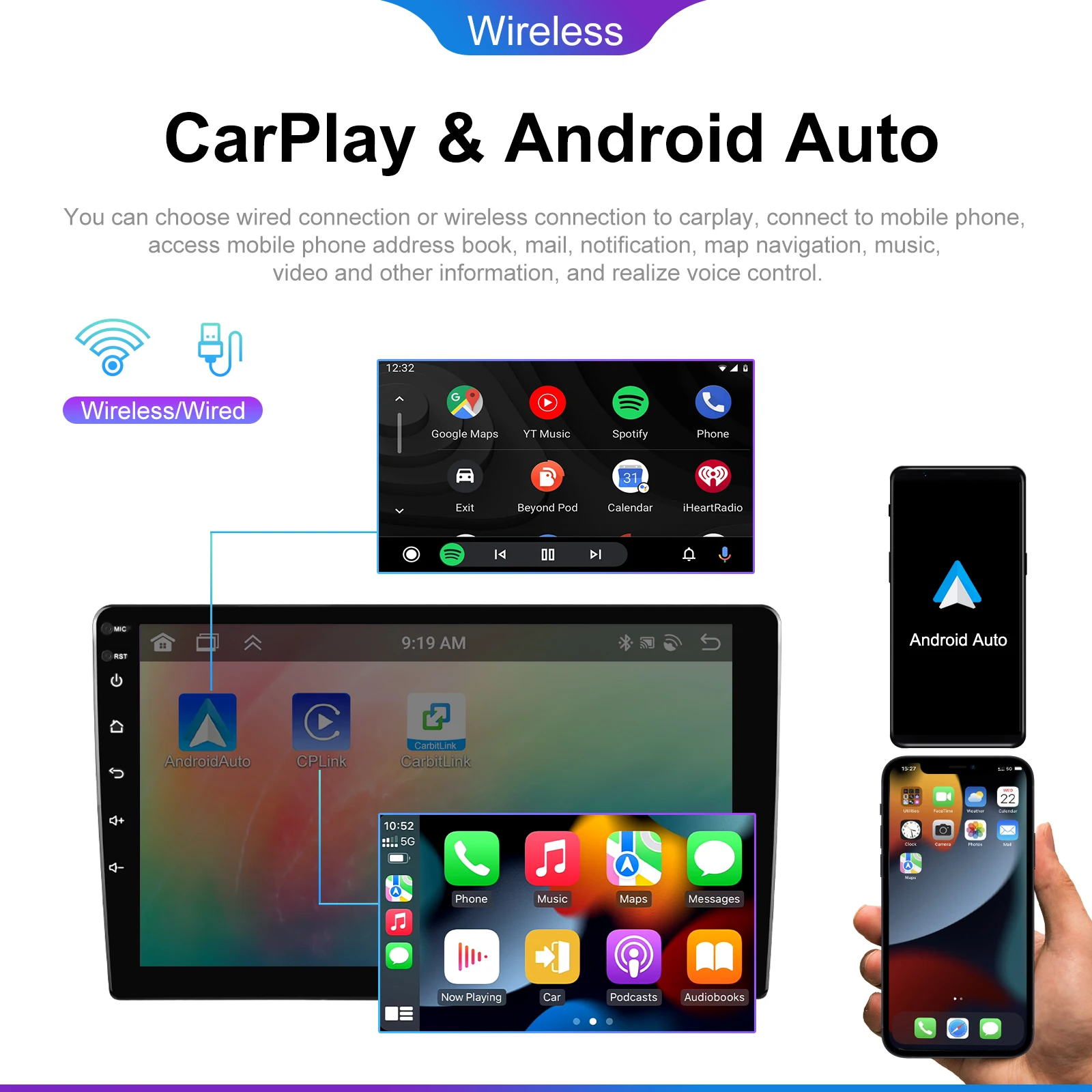 Автомагнитола LeeKooLuu Carplay 2 Din GPS мультимедийный плеер на Android для VW Volkswagen Magotan / CC PASSAT