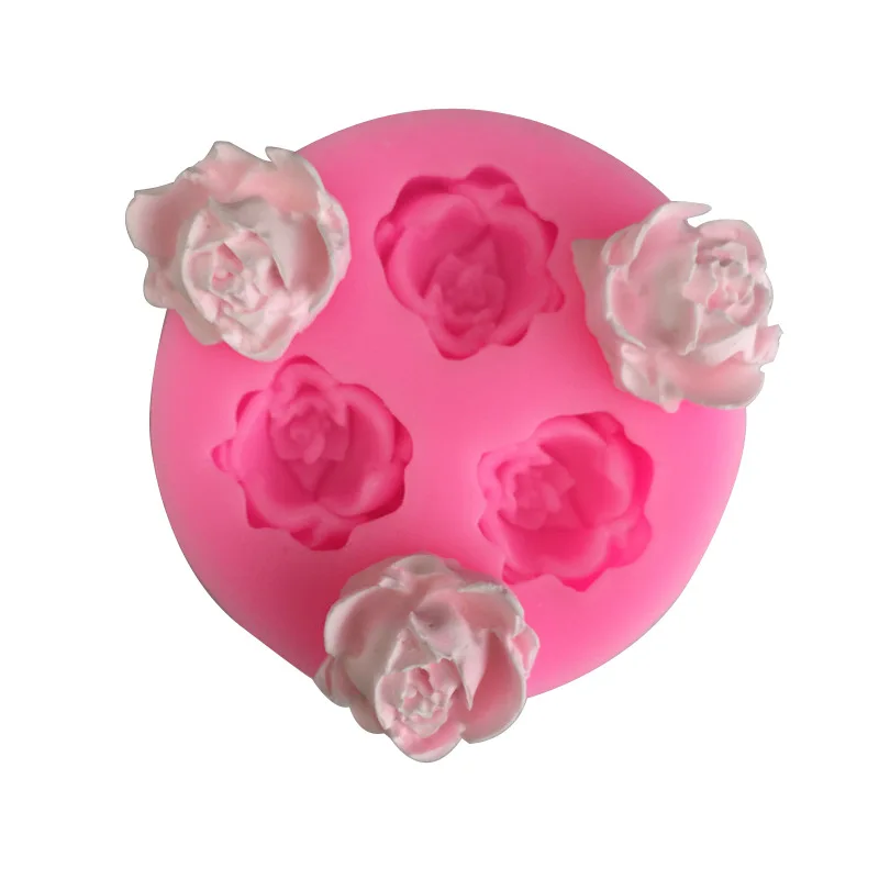 

3D Rose Flowers Chocolate Wedding Kitchen Cake Decorating Tools 3D Baking Fondant Silicone Mold Used Easily Create Poured Sugar