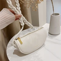 summer braided strap saddle small shoulder crossbody bags for women 2022 trend fashion simple solid color sling ladies handbags