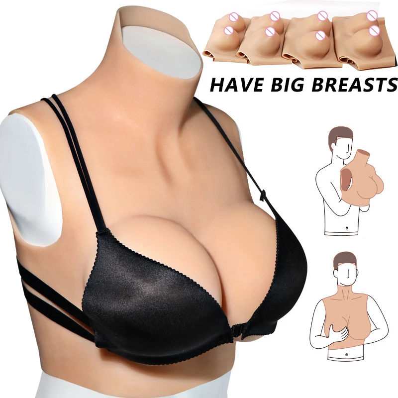 Simulation Wearing BreastsTo Enlarge Sexy Toys Big Breasts To Dress Up Cosplay Queen's False Chest Transgender Breast Clothes