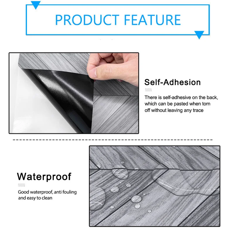 Винтажные зернистые наклейки на пол из древесины современные настенные Стикеры