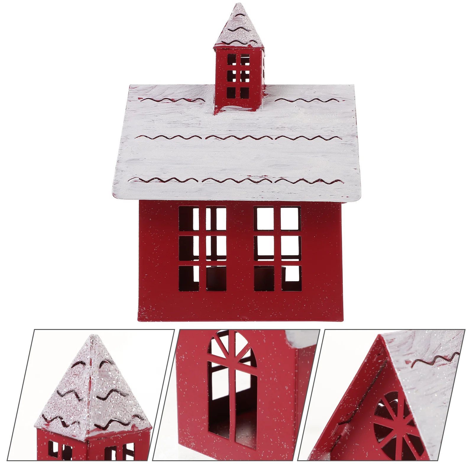 

House Christmas Village Dining Table Holder Supplies Iron Ornament Centerpiece