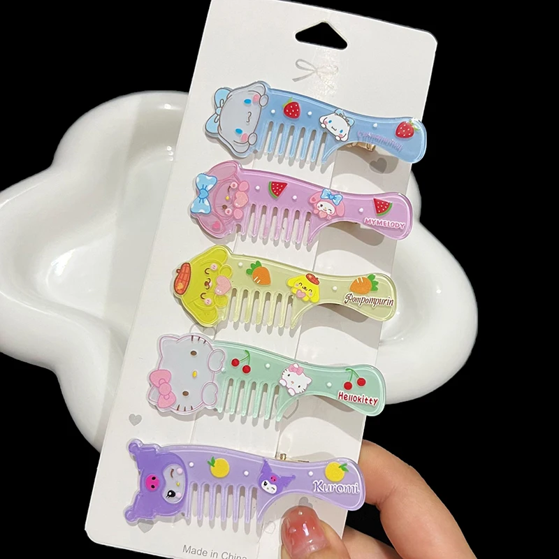 

Sanrio Hairpin Kuromi Hello Kitty My Melody Cartoon Women Hair Clips Side Girls Headwear Hairpin Hair Decorate Accessories