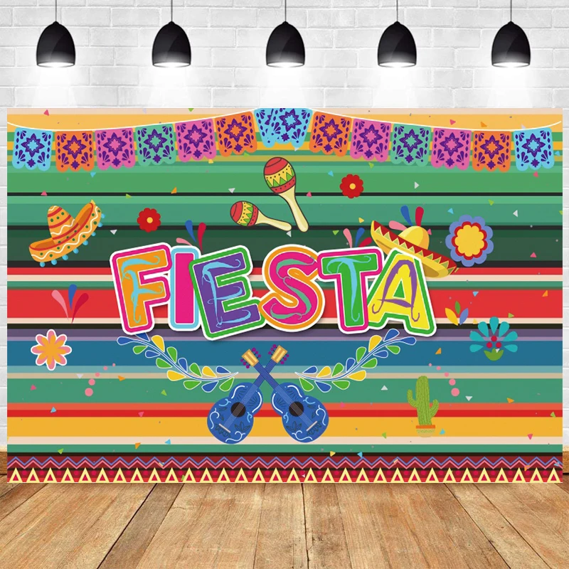 Праздничный фон для фотосъемки с мексиканскими фотографиями