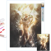 5d diy japanese anime diamond painting cross stitch dragon ball goku abstract picture full round drill embroidery boy home decor