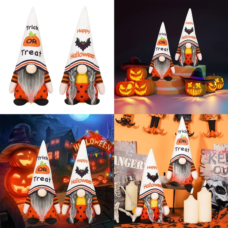 

Halloween Gnomes 2pcs Swedish Dwarfs Halloween Decoration for Home Faceless