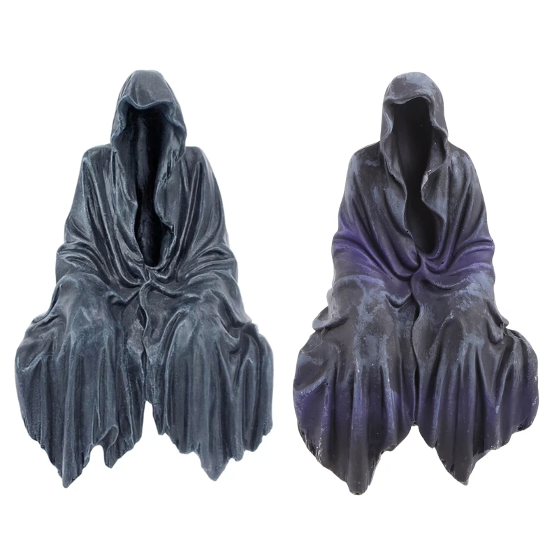 

Gothic Decor Style Mysterious Figurine Resin Outdoor Decoration Reaper Statue Sitting Statue Desktop Ornament Sculptures