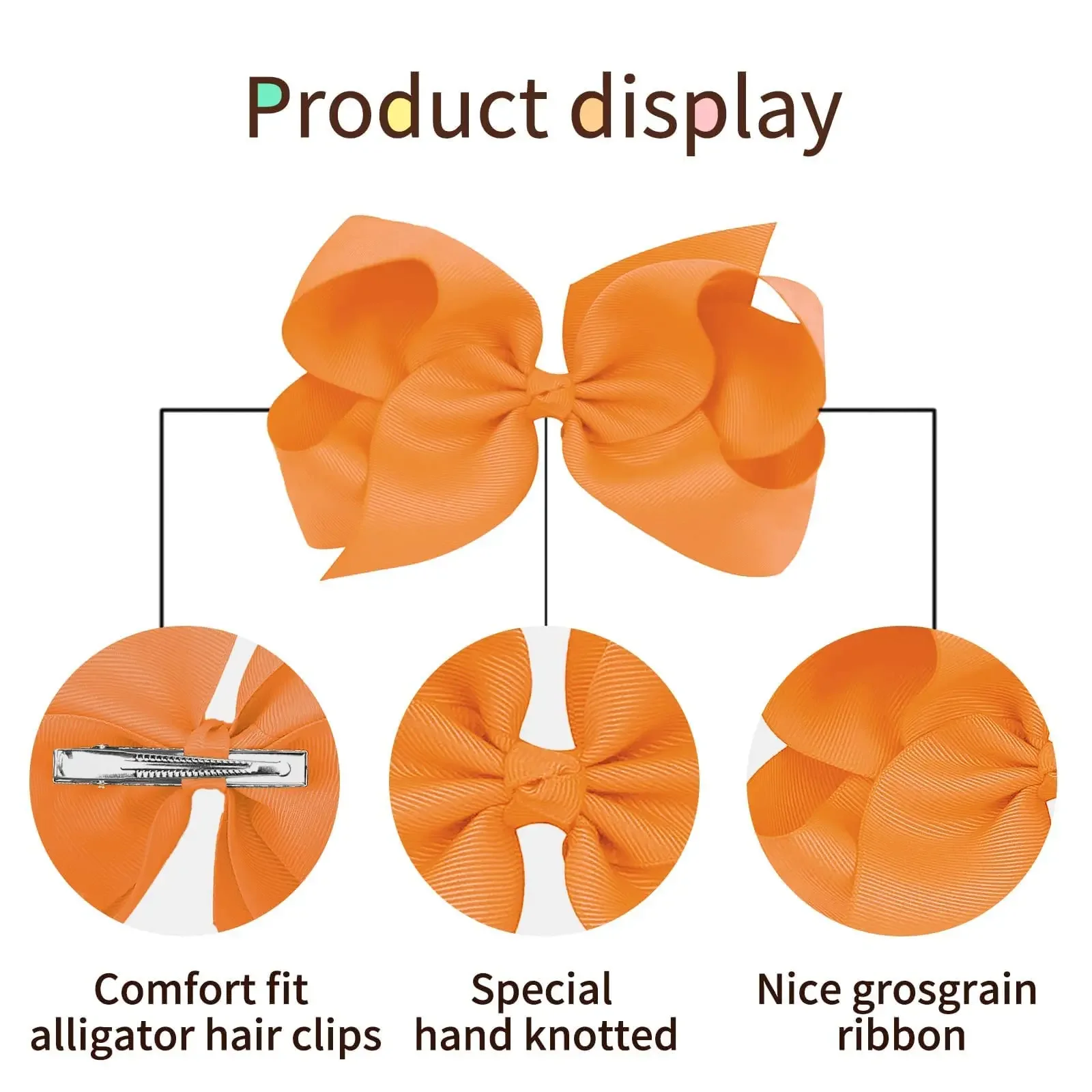 40 шт./компл. 4 5 дюйма милые большие ленты в репсовую ленту банты заколки для волос