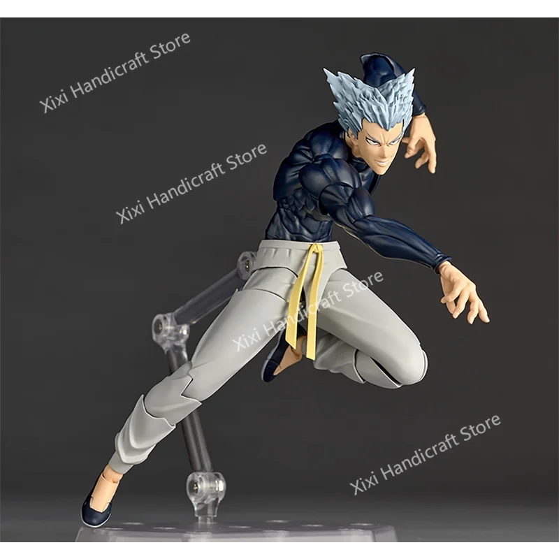 Фото В наличии Новинка Kaiyodo Revoltech Amazing Yamaguchi NR098 One Punch Man Гароу, не масштабная фигурка 16,5 см, коллекционная игрушка, подарок №5