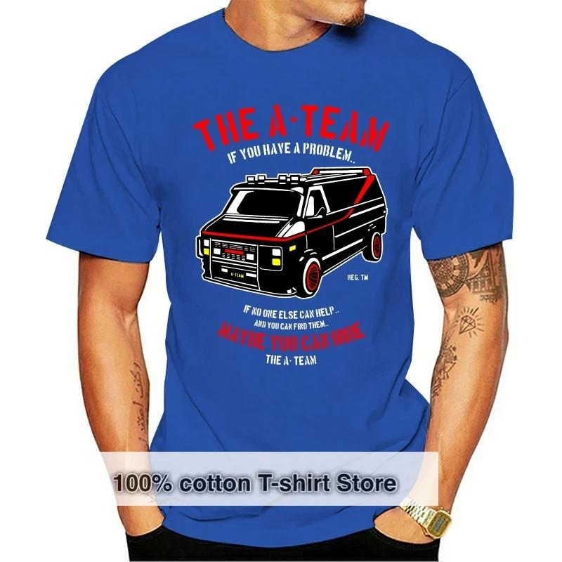 

A-Team Van Mens Funny 80's TV Programme T-Shirt Show t shirt tshirt Cotton