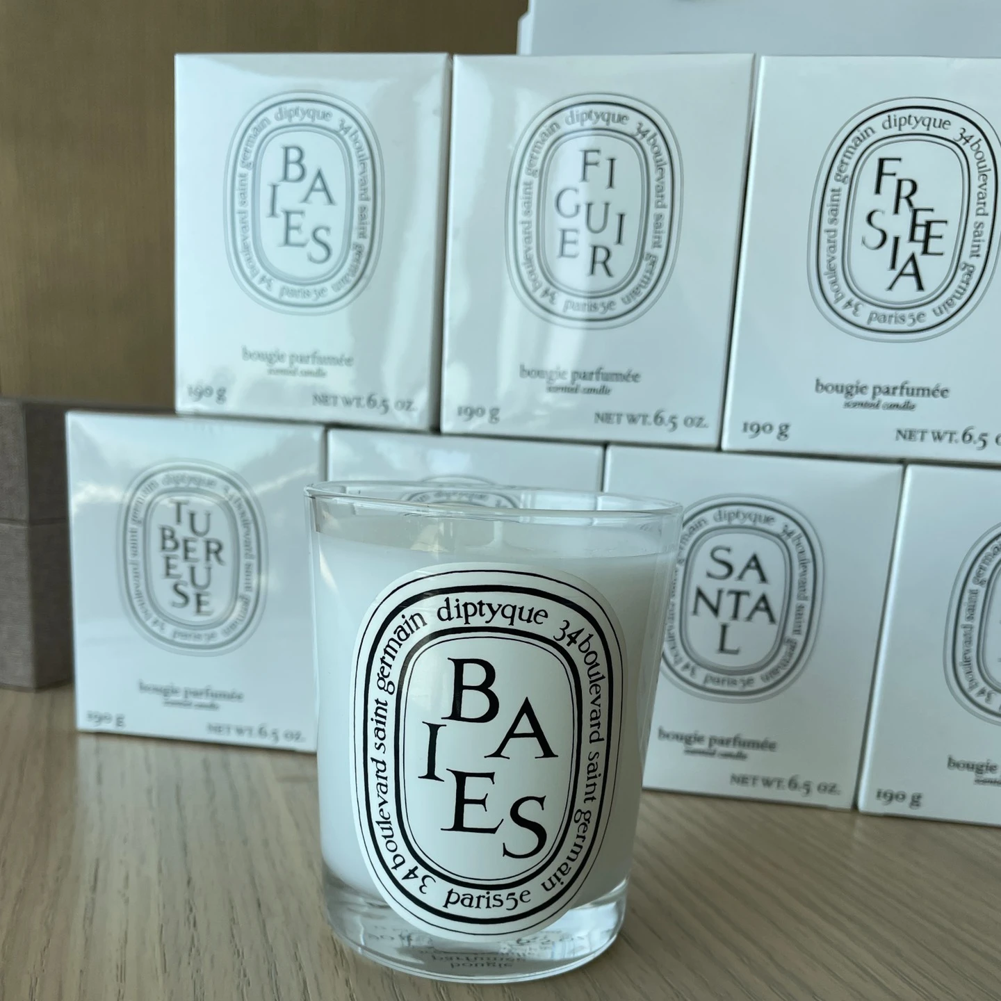 

High Quality Scented Candles Fragrance Home Candle Gift Box With Baies 34 Figuier Roses Fleur D'oranger Scent Natural Taste