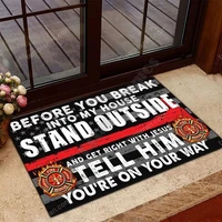 plstar cosmos firefighter doormat 3d all over printed doormat non slip door floor mats decor porch doormat