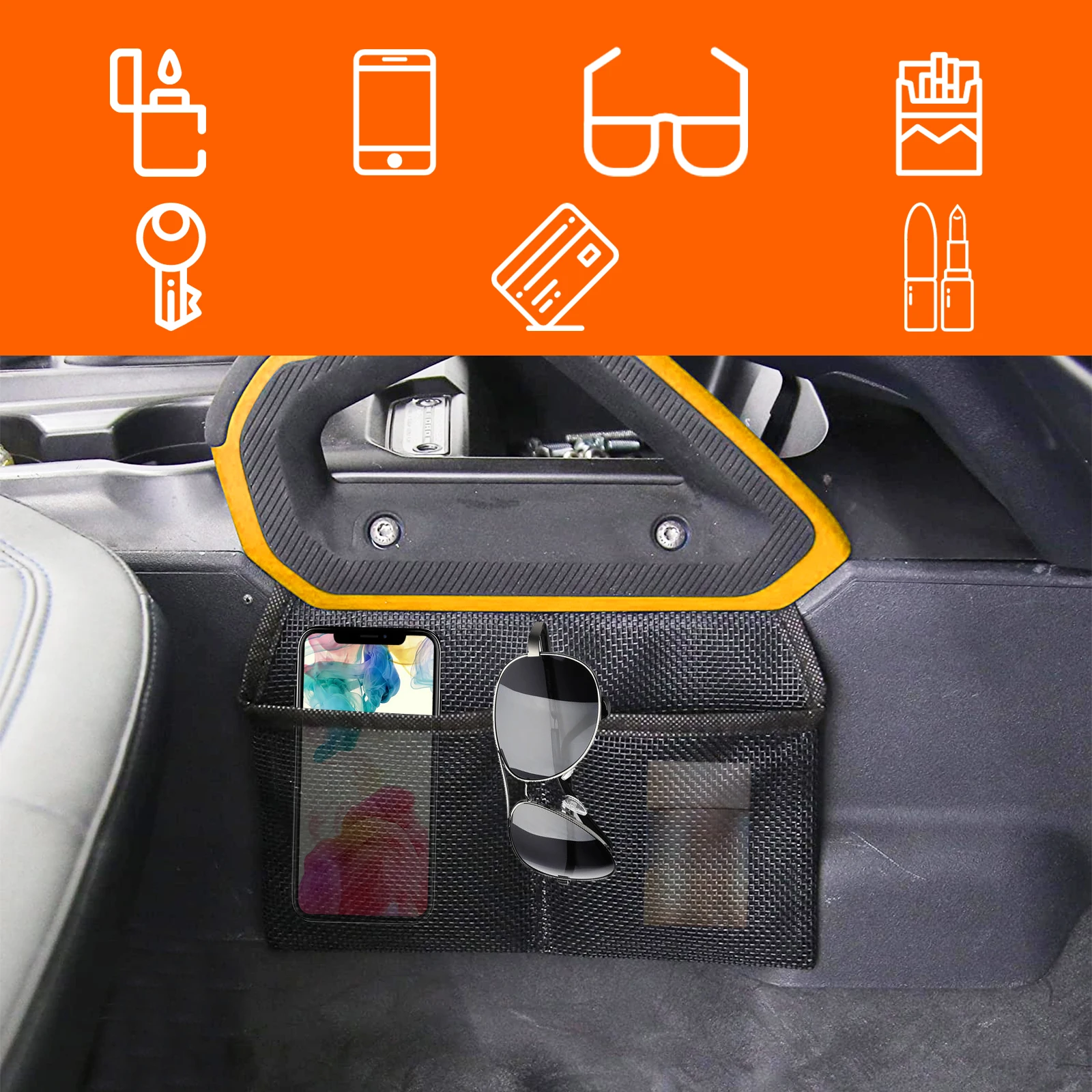 

Центральная консоль, боковая ручка, лоток, органайзер для Ford Bronco 2/4, дверь 2021, 2022, автомобильная фотосетка, карманный органайзер