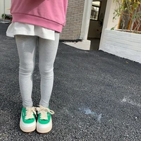 girl leggings kids baby%c2%a0long pants trousers 2022 solid spring autumn teenagers cotton gift comfortable children clothing