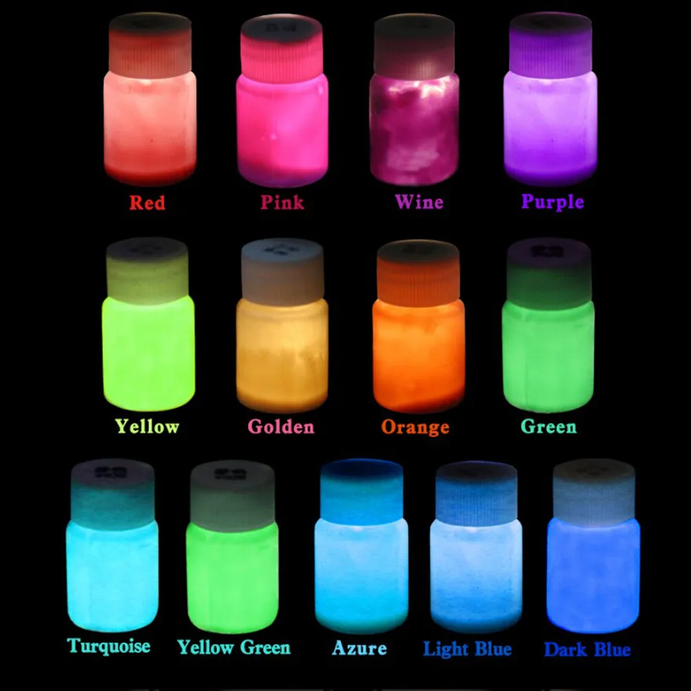 

13 Pieces Paint Luminous Set Fluorescent Pigment Colorant Wall Body