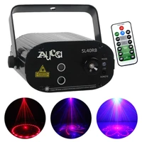 portable 2 lens 20 patterns red blue laser projector lights mix 3w led effect dj club party home xmas show stage lighting sl40rb