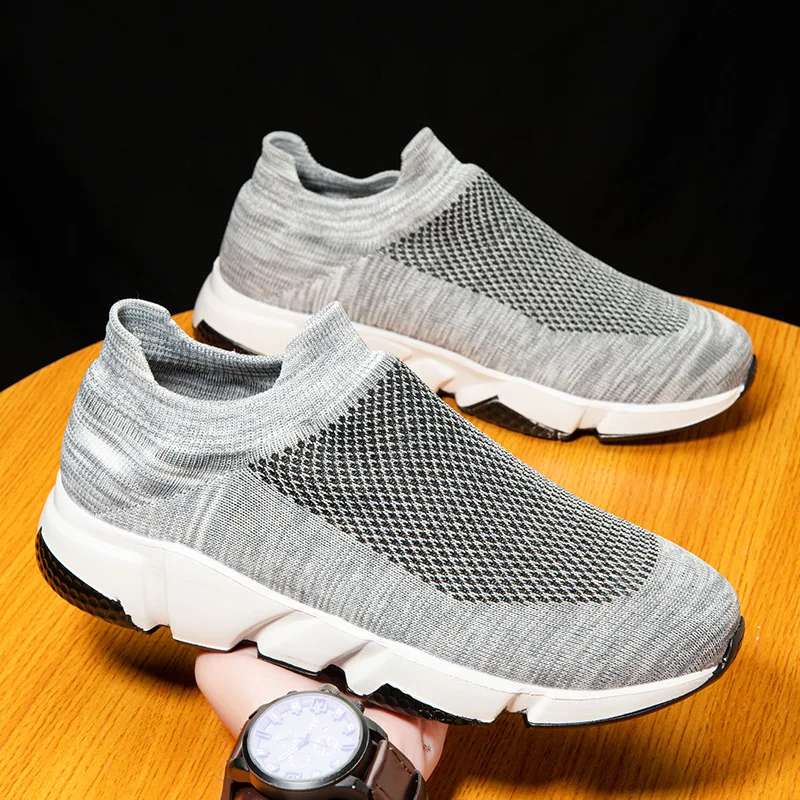 

Мужская повседневная обувь, модная дышащая прогулочная сетчатая модель, женская обувь 2022, Спортивная Вулканизированная обувь, серая мужска...