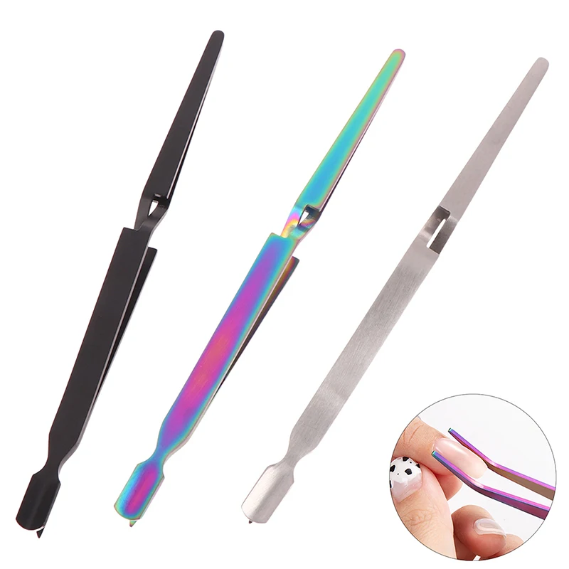 

Радужный акриловый пинцет для ногтей из нержавеющей стали, 1 шт.