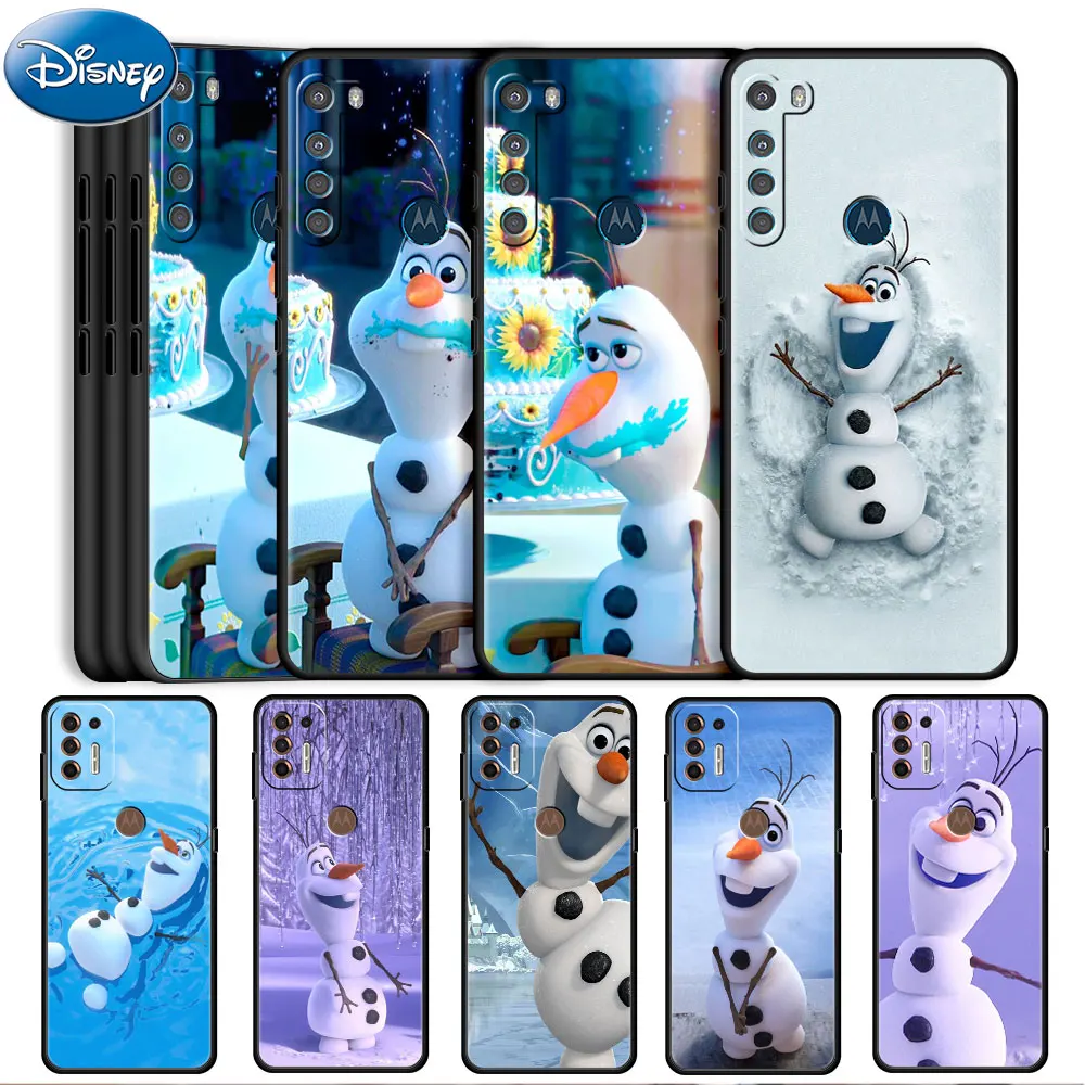 

Olaf Snowman Frozen Case For Motorola Moto G60 G50 G30 G8 G9 Power One Fusion Plus E6s Soft Phone Coque Silicone Capas