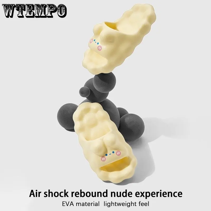 WTEMPO Cute Soft Thick Bottom Slippers Women'S Home Slide Ladies Shoes Fashion Solid Color Sandals Summer Flip Flops Wholesale