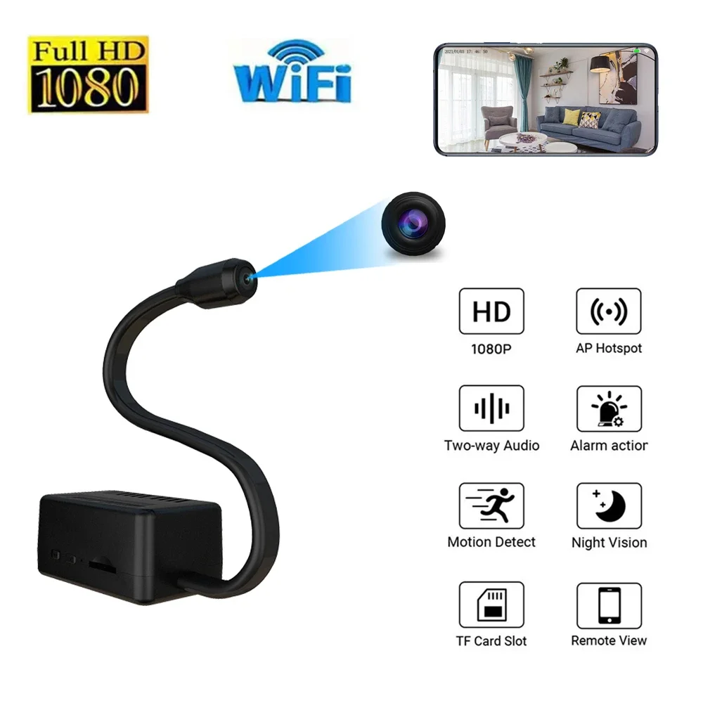 

1080P WiFi Mini Camera HD Loop Recording Security Protection Surveillance IP Camera Video Audio Recorder Sensor Battery Cam