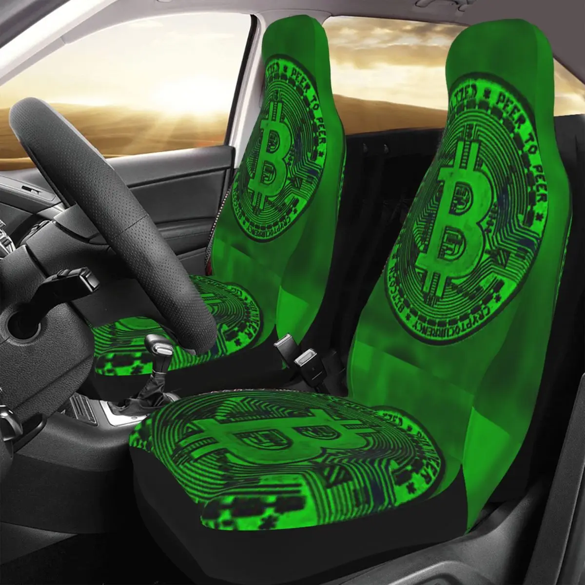

Bitcoin Money Universal Car Seat Cover Protector Interior Accessories Women Digital Currency Auto Seat Cover Fabric Hunting